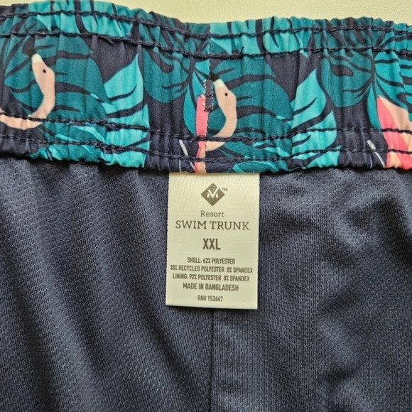 NWT Member's mark Mens Tropical Beach Resort Swim Trunk - Picture 5 of 8